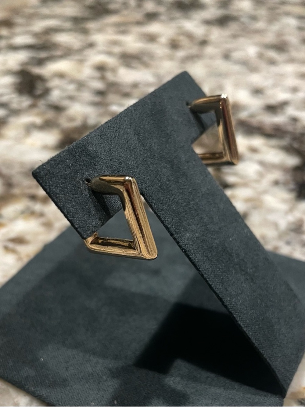 Gold Geometric Square Stud Earrings - Women's Jewelry